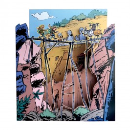 Diorama Spirou et Fantasio : Le prisonnier de Bouddha