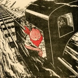 Affiche Tintin - Le Petit Vingtième N°11 - Tintin en Amérique