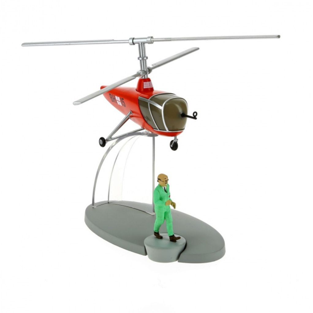 Figurine Tintin -  L'hélicoptère BH15 rouge de la base SBRODJ - Objectif Lune - principal