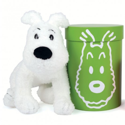 Peluche Milou souple, 37 cm + boîte verte - principal