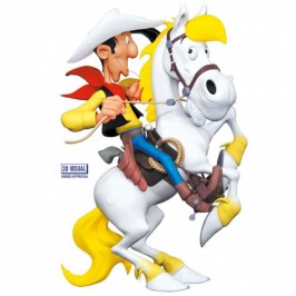 Figurine résine - Lucky Luke sur Jolly Jumper cabré