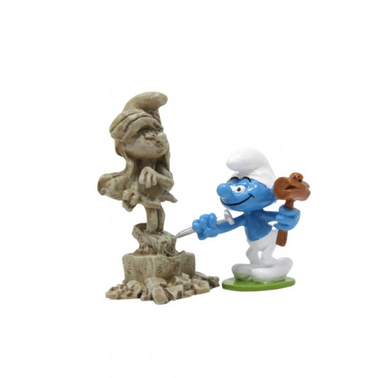 Figurine Pixi Schtroumpf Sculpteur - principal