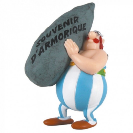 Figurine PVC - Obélix menhir message - principal