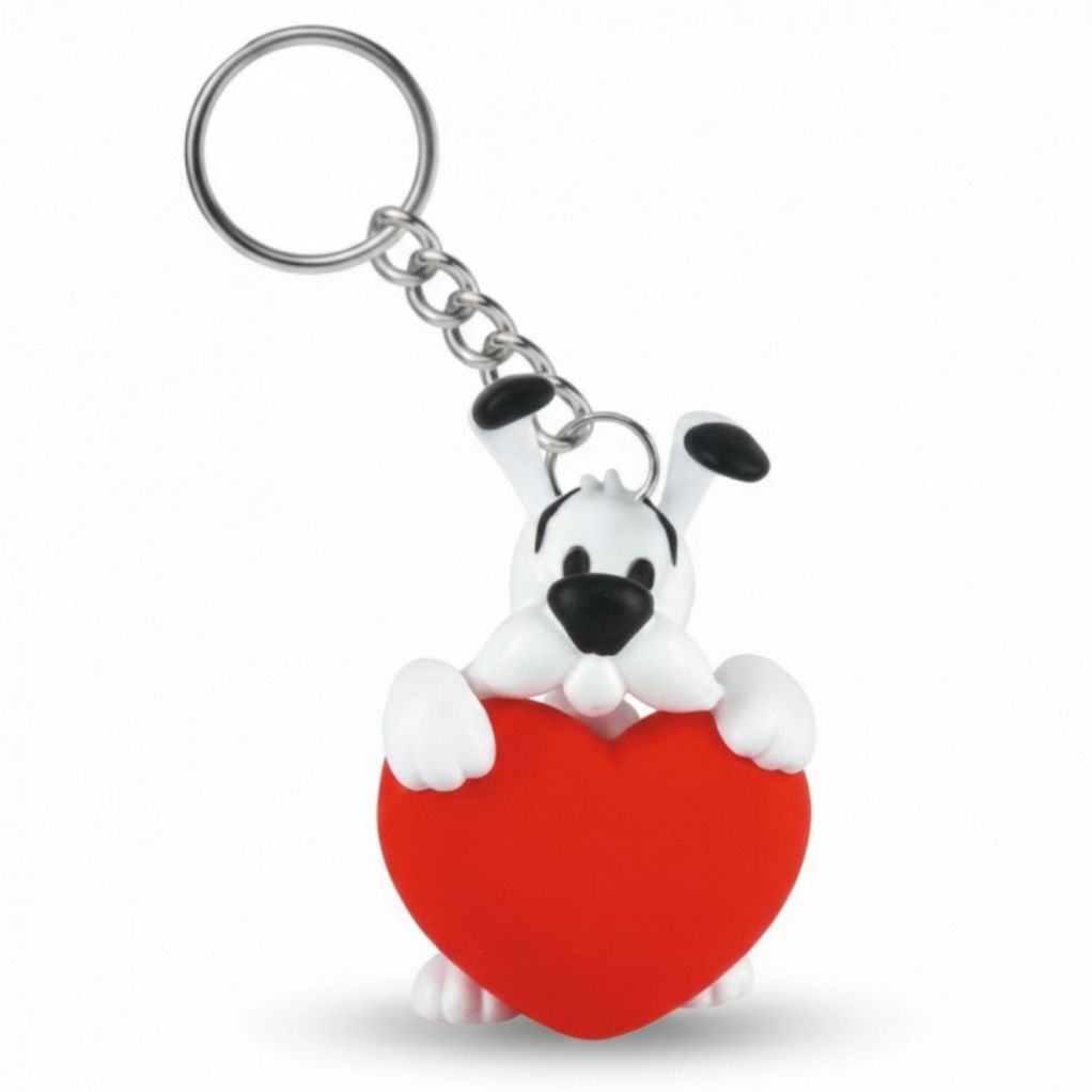 Porte-clés Idéfix coeur rouge - principal