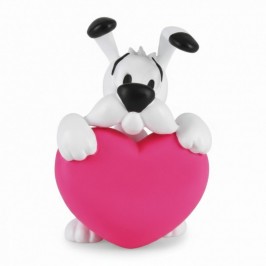 Figurine PVC - Idéfix coeur rose