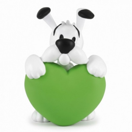 Figurine PVC - Idéfix coeur vert - principal