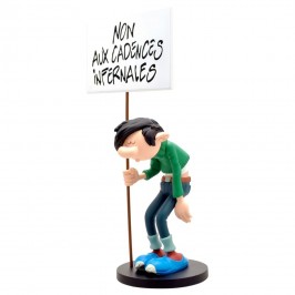 Mini-figurine PVC - Gaston Lagaffe avec pancarte
