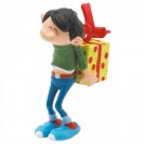 Mini-figurine PVC - Gaston Lagaffe avec un cadeau - principal