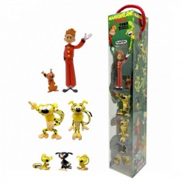 Figurines Plastoy Tubo - La famille Marsupilami, Spirou et Spip