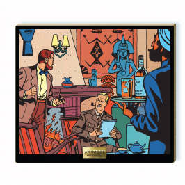 Tableau de collection en bois - Le salon de Blake et Mortimer