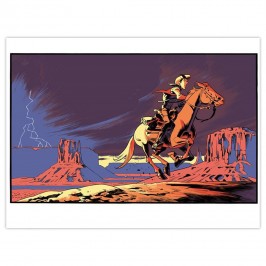 Sérigraphie Lucky Luke par Matthieu Bonhomme - Tonnerre