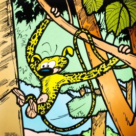 Vitrail Ateliers Loire - Le Marsupilami - Franquin - La Liane