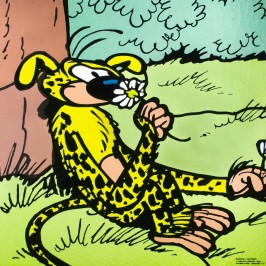 Vitrail Ateliers Loire - Franquin - Le Marsupilami - La Fleur