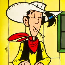 Vitrail Ateliers Loire - Morris - Lucky Luke souriant