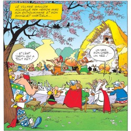 Digigraphie sur canvas Astérix & Obélix - Banquet Cléopâtre, toile sur chassis - 50 x 50 cm