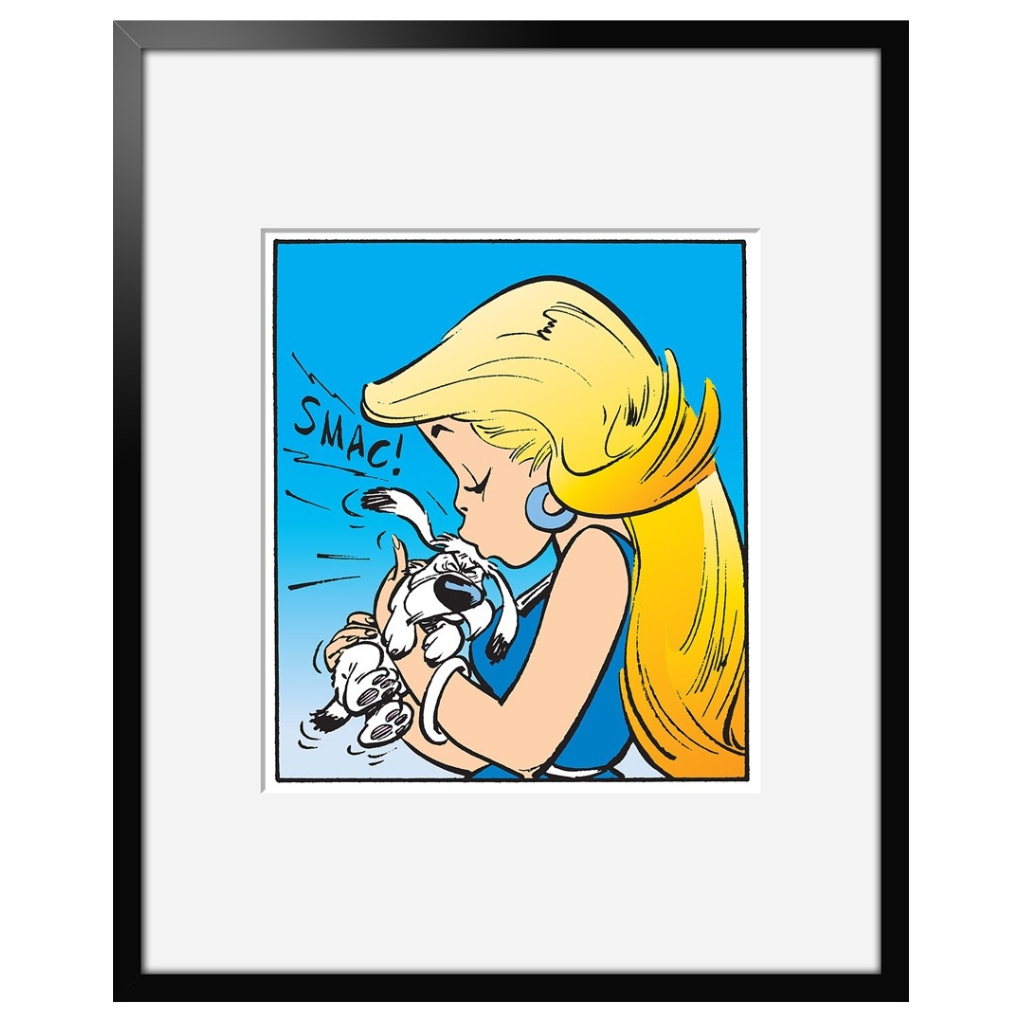 Digigraphie sur papier luxe Astérix & Obélix - Idéfix et Falbala - 40 x 50 cm - principal