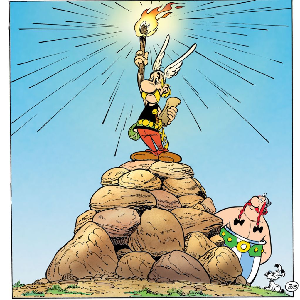Digigraphie sur canvas Astérix & Obélix - LA Flamme - 50 x 50 cm - Toile sur chassis - principal