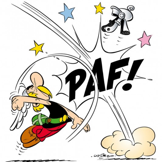 Digigraphie sur toile Astérix et Obélix - PAF - 50 X 50 cm - Toile sur chassis - principal