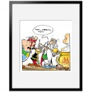 Digigraphie Astérix et Obélix - Obélix non ! - 40 X 50 cm - Cadre noir - principal