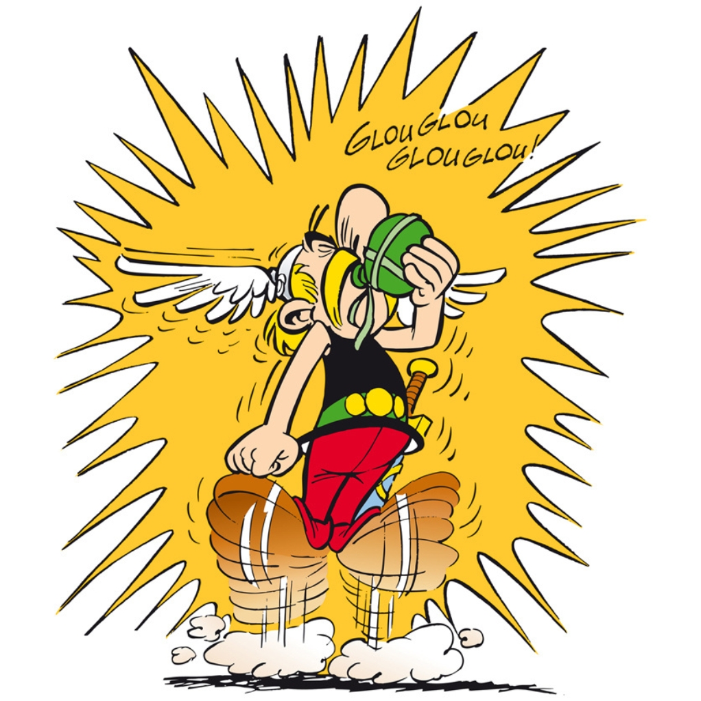 Digigraphie Astérix et Obélix - Glouglou - 50 x 50 cm - Toile sur chassis - principal