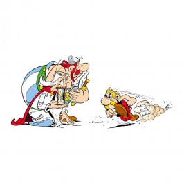 Digigraphie Astérix et Obélix - Course JO - 80 X 40 cm - Canva sur chassis