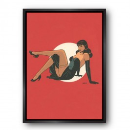 Tableau Pin up 7 - Fond rouge