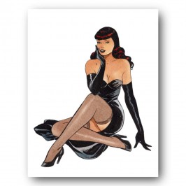 Tableau Pin up 2 - Jambes croisées