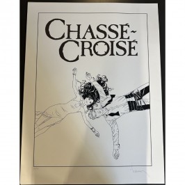 Sérigraphie Largo Winch - Chassé Croisé - Version N&B