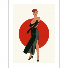 Sérigraphie Pin-up - Bords blancs