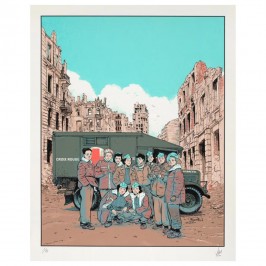 Sérigraphie Les bleues à Varsovie