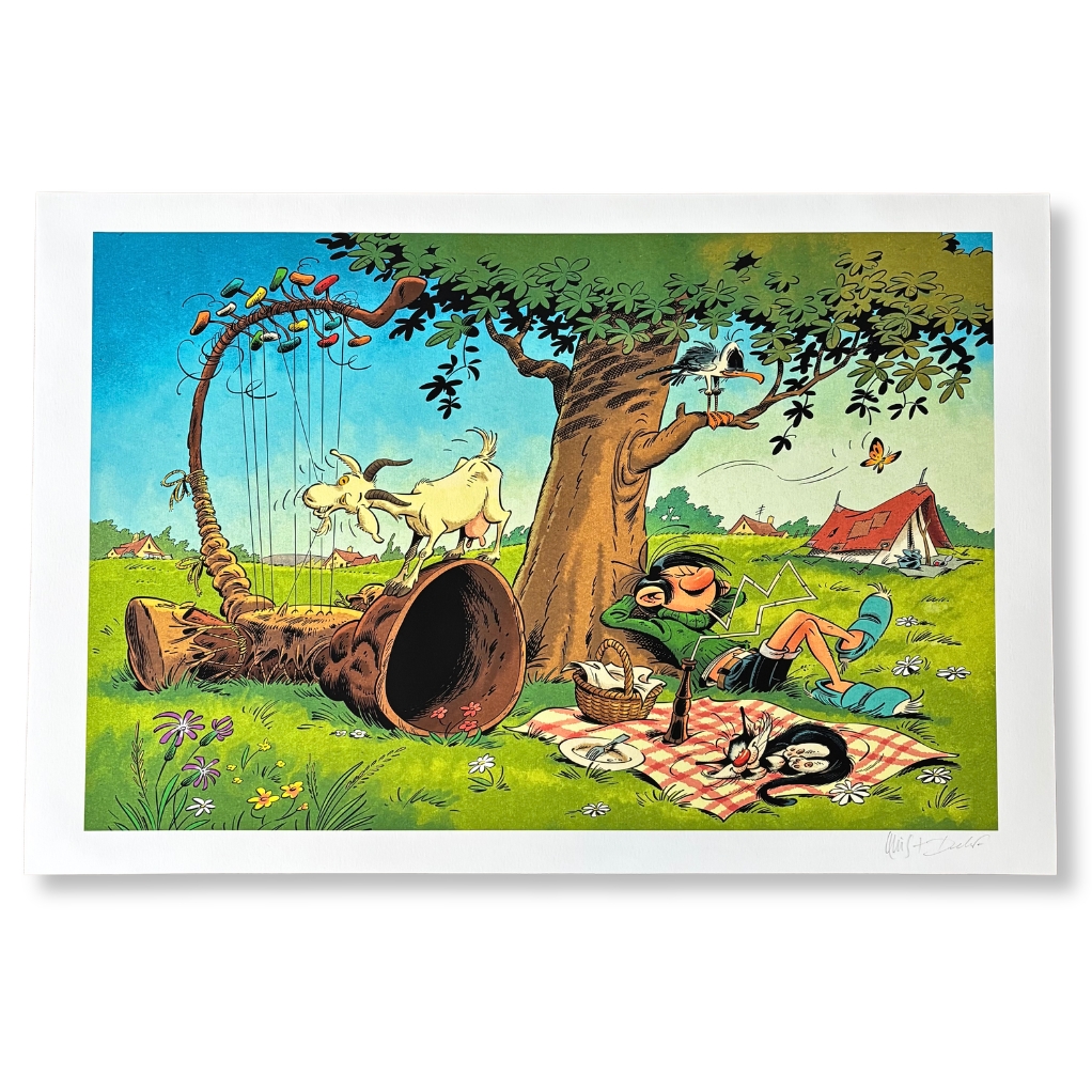 Tirage d'art - Gaston - Couverture du Journal Spirou de juin 2026 - principal