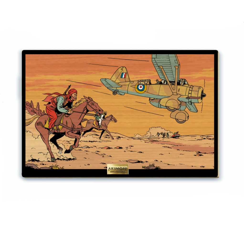 Tableau de collection Akimoff Blake et Mortimer Poursuite dans le désert - principal