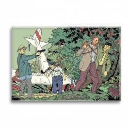 Magnet Blake & Mortimer, La Vallée des immortels, le crash de l'avion