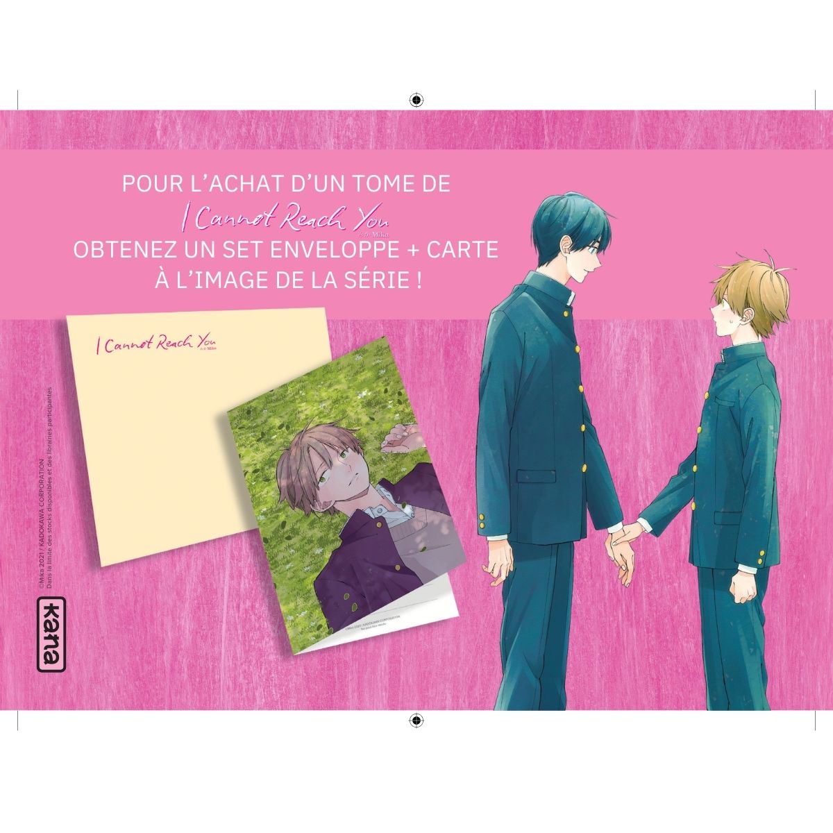 Set enveloppe + carte I Cannot Reach you - principal