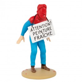 Figurine Tintin - Haddock et la peinture fraiche