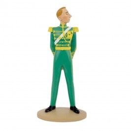 Figurine de collection Tintin, Hergé en officier de la cour Syldave 13cm