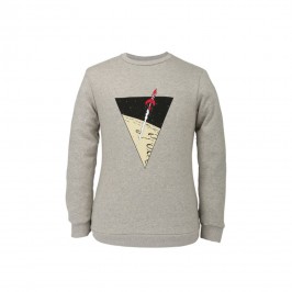 Sweat-Shirt  Tintin Triangle Fusée - Gris Clair Chiné