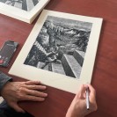 Sérigraphie Schuiten - Sur les chemins noirs - Je n'y arriverai jamais - secondaire-1