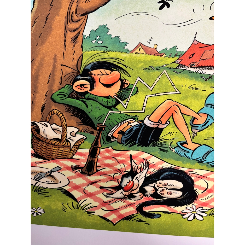 Tirage d'art - Gaston - Couverture du Journal Spirou de juin 2026 - secondaire-1
