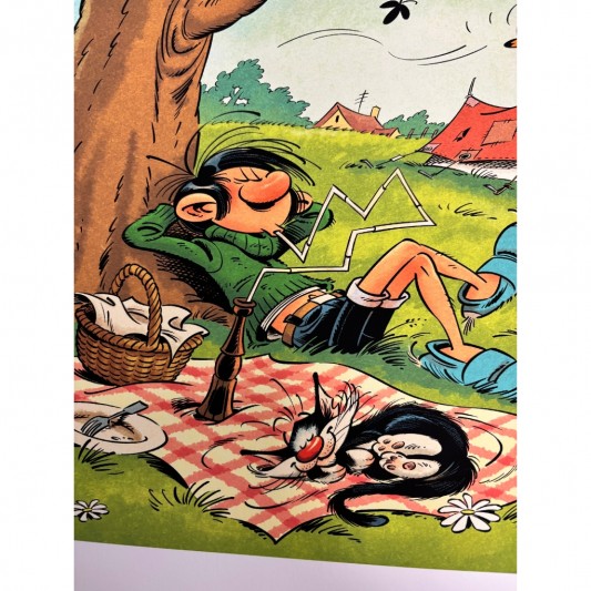 Tirage d'art - Gaston - Couverture du Journal Spirou de juin 2026 - secondaire-1