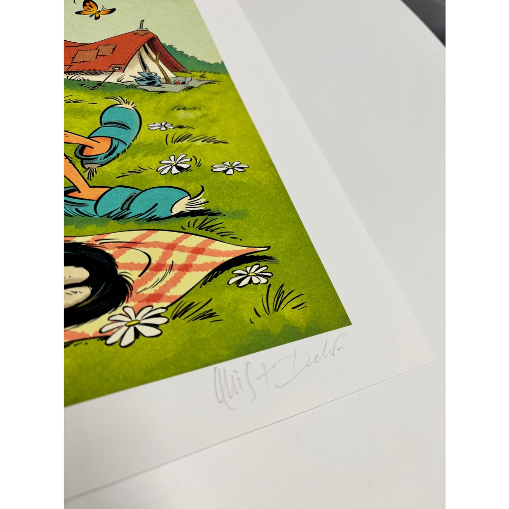Tirage d'art - Gaston - Couverture du Journal Spirou de juin 2026 - secondaire-2