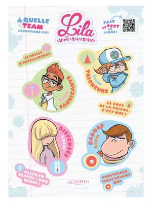 Planche de stickers Lila et l'usine à sales gosses