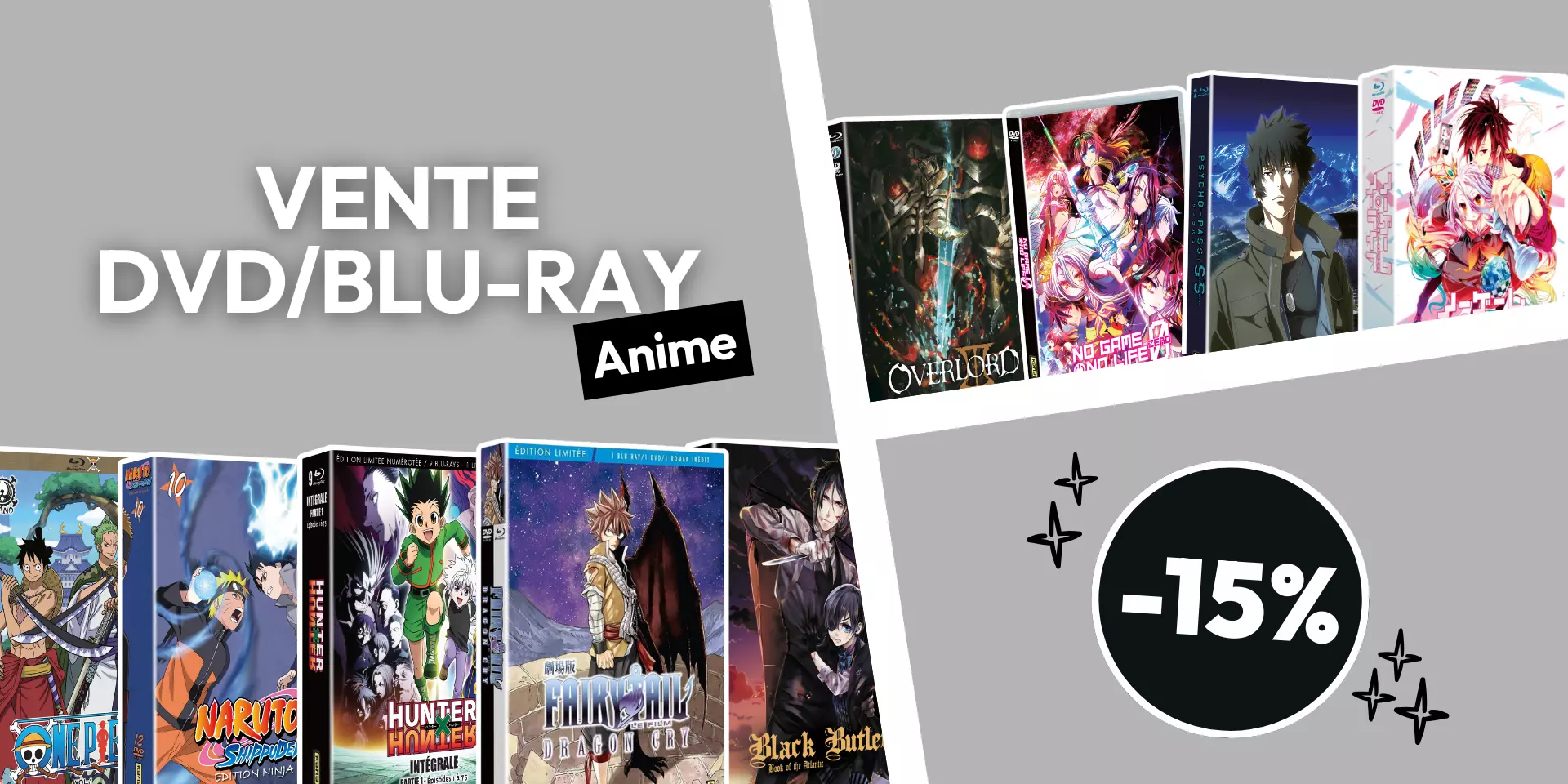 Sélection de DVD d'Anime japonais à -15%