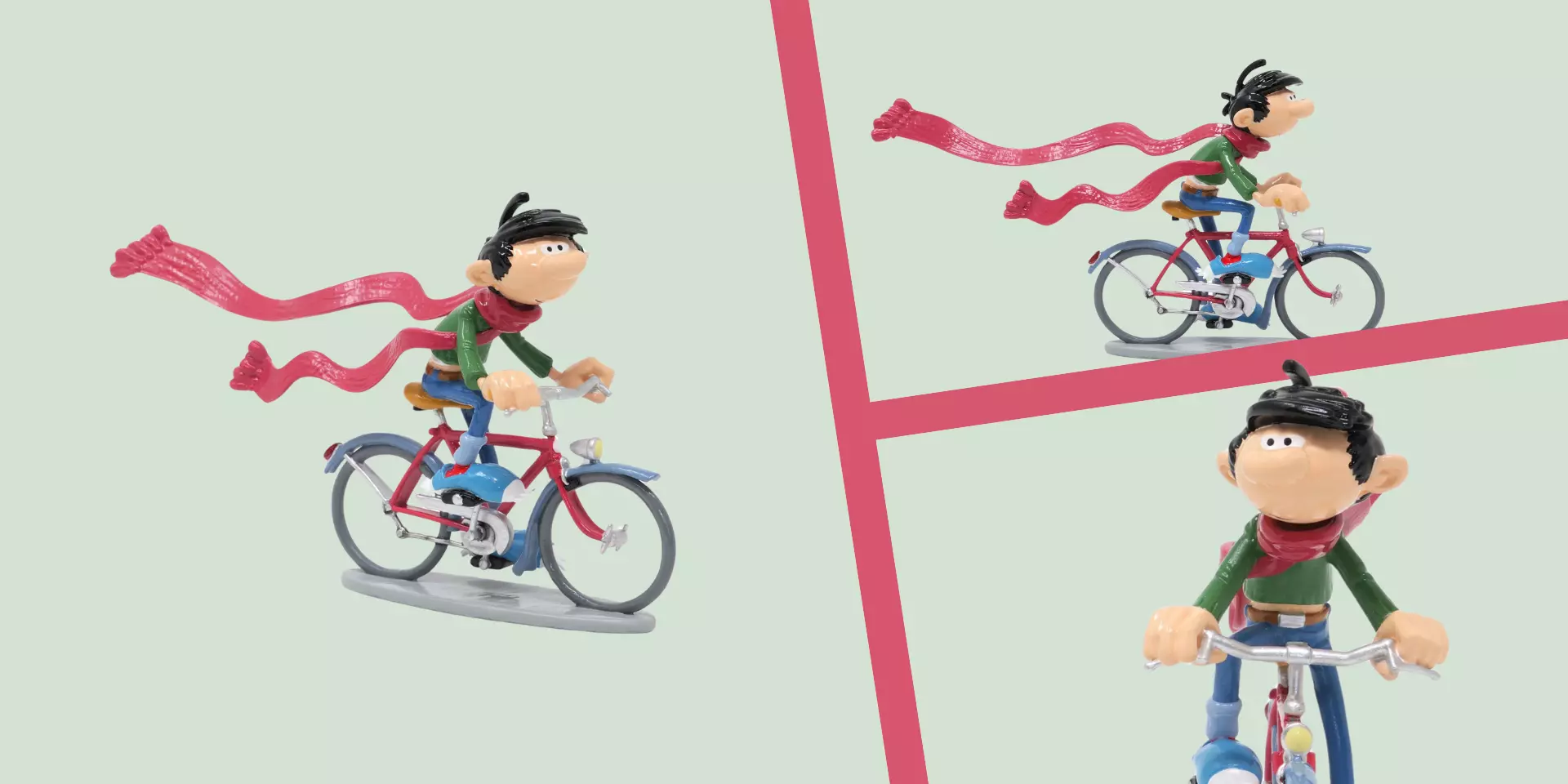 Figurine Pixi - Gaston écharpe vélo delaf
