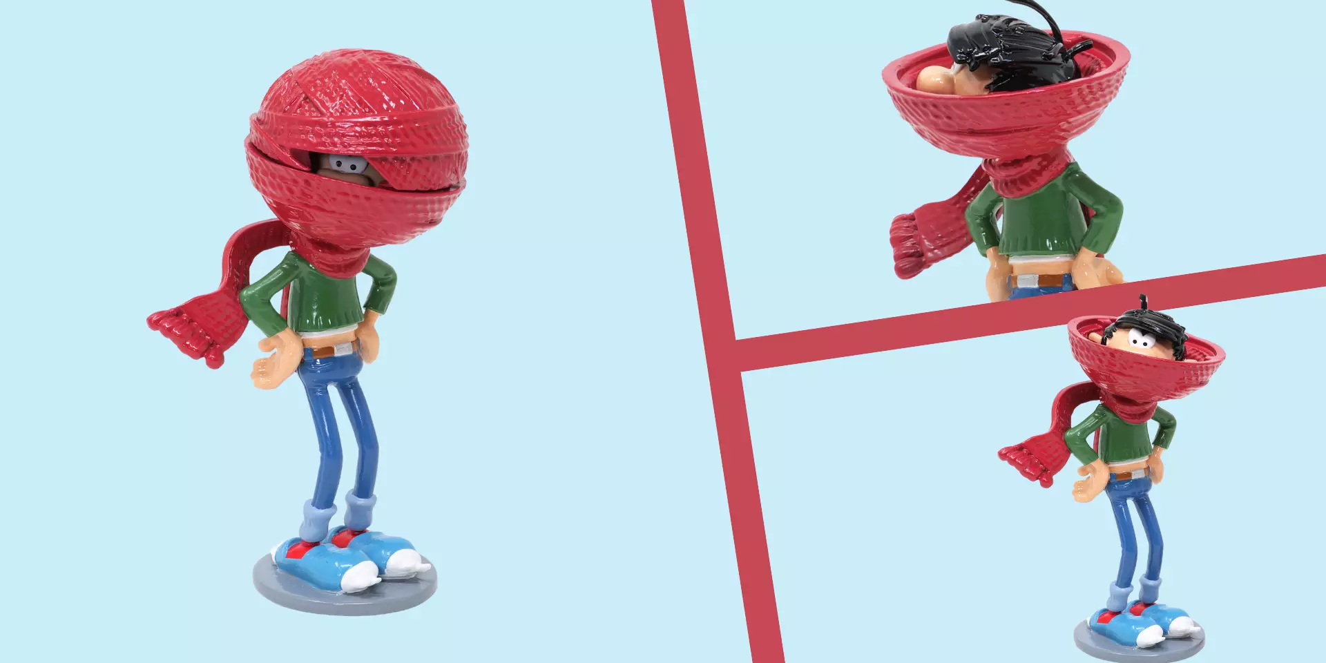 Figurine Pixi Gaston Lagaffe L'écharpe en boule