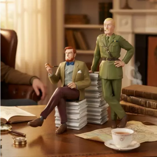 Figurine Blake et Mortimer - Pile d'albums