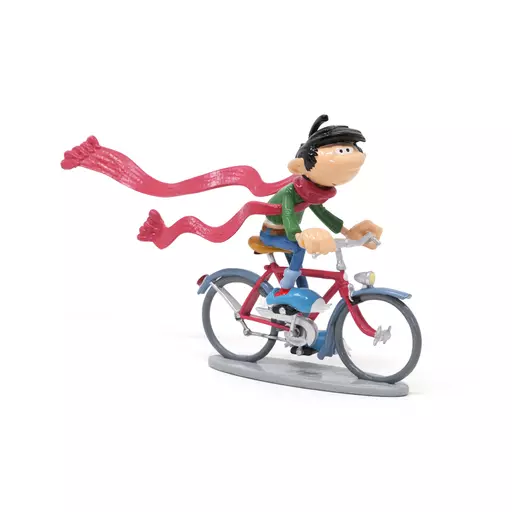Figurine Pixi Gaston et son écharpe à vélo